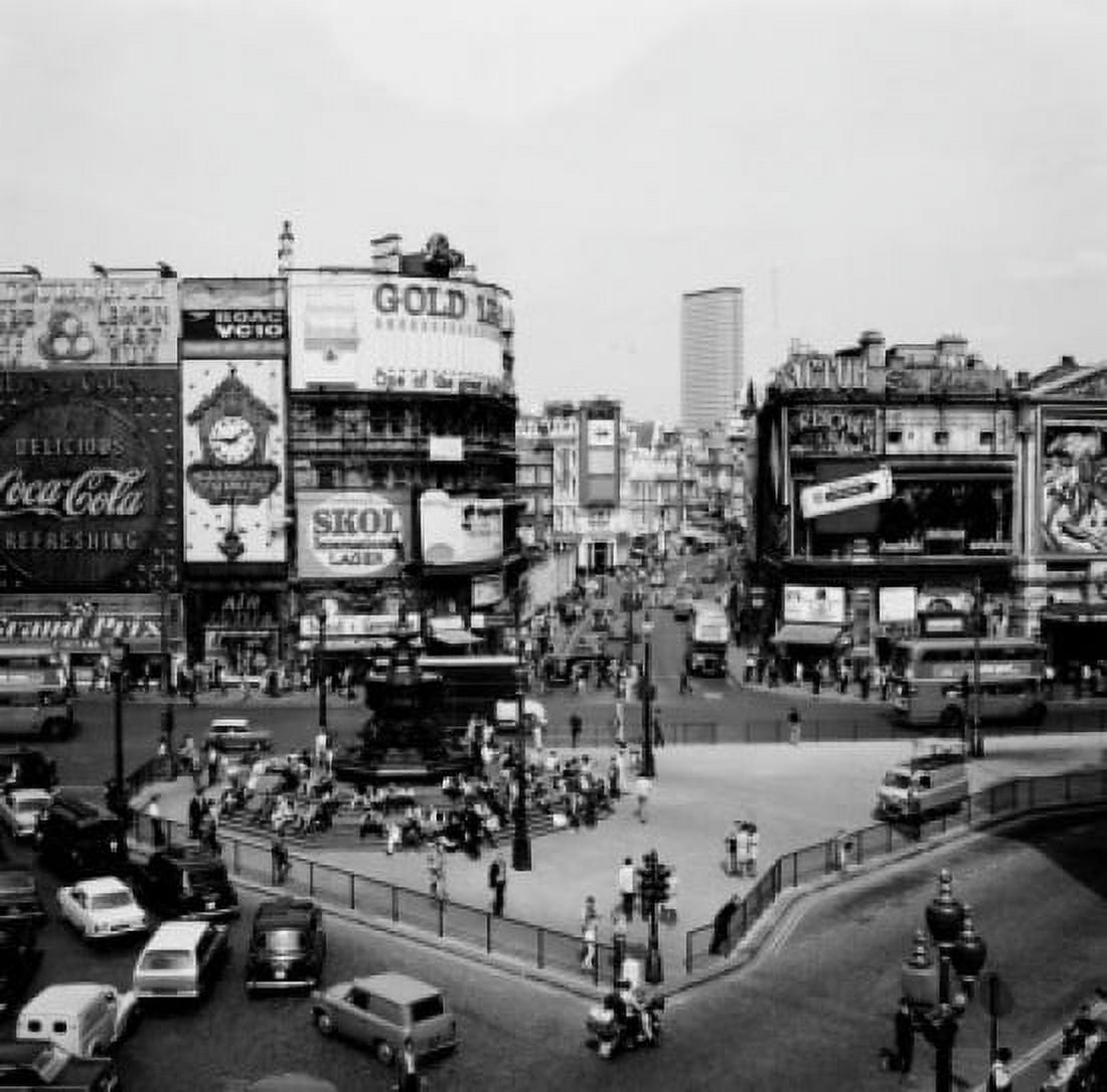 UK London Piccadilly Circus high angle view Canvas Art - (24 x 36)