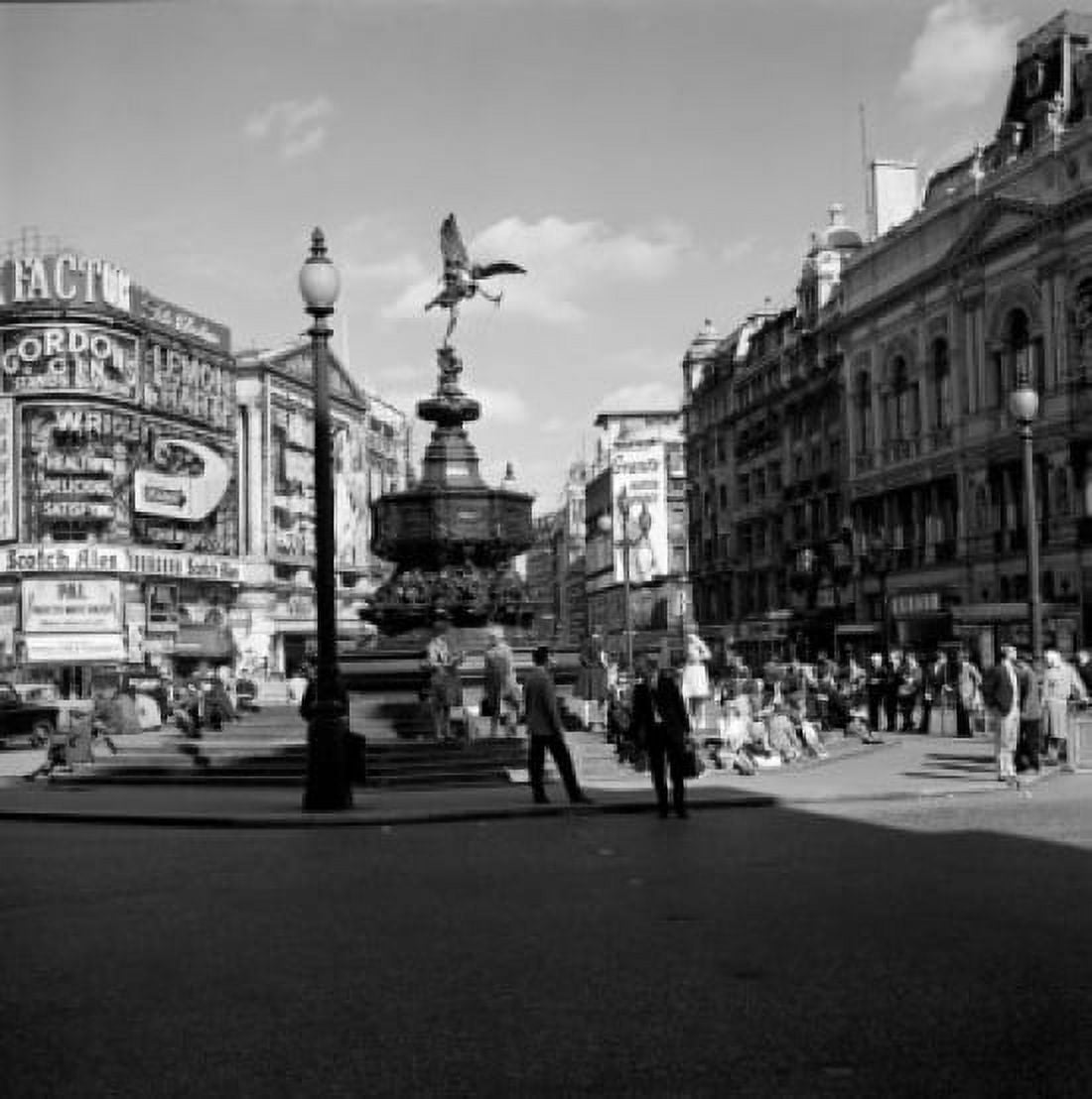 UK London Piccadilly Circus with statue of Eros looking toward Leichester Square Canvas Art - (24 x 36)