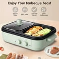 thumbnail image 1 of 2 In 1 Multifunctional Electric Barbecue Grill & Hot Pot, Household Small Electric Hot Pot For 1-3 People, Non-Stick Pan, 1300W Mini Boiler, Kitchen Accessories For BBQ, Shabu And Soup, 1 of 7