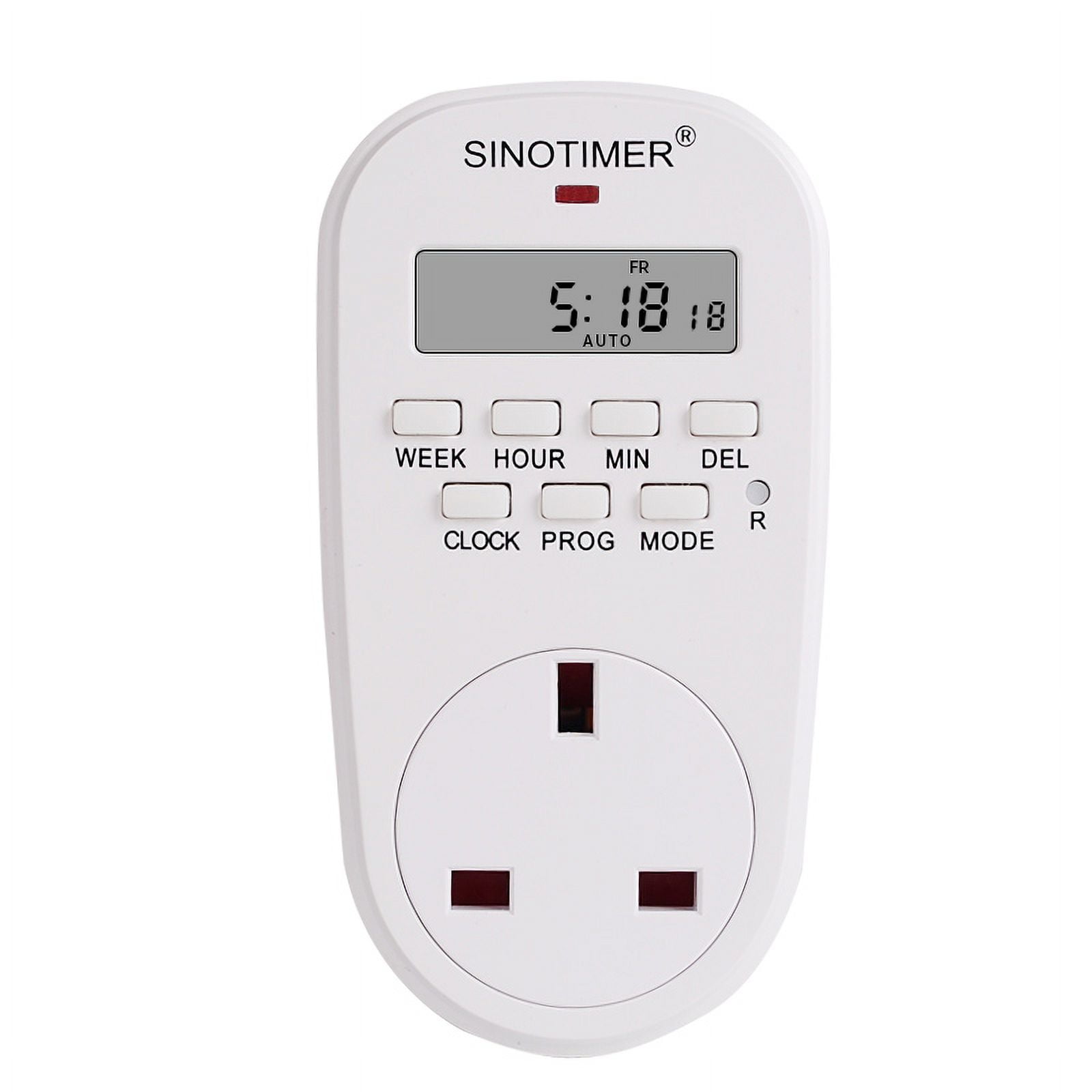 UK Plug Outlet Electric 7 Day Weekly Programmable Digital Plug Socket