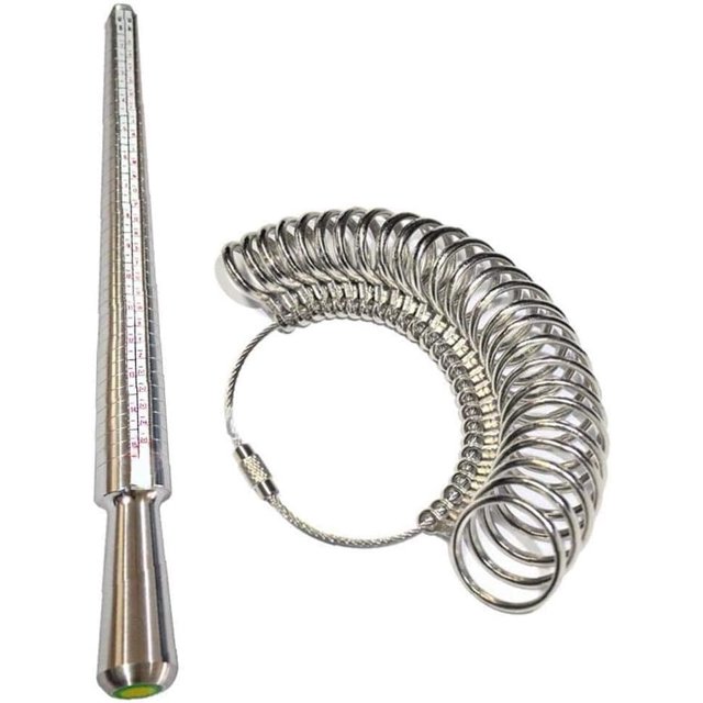 UK Ring Sizer Gauges Set Metal Finger Measure Sizing Mess Jewelry Kit