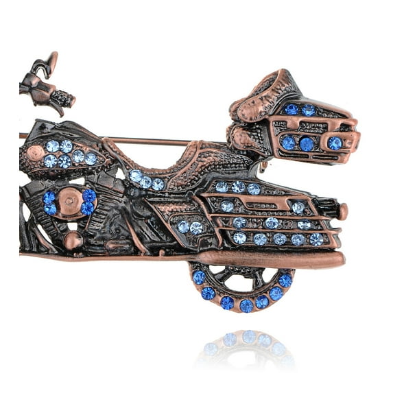 UK Sapphire Stylish Harley Davidson Motorcycle Costume Jewelry Pin Brooch