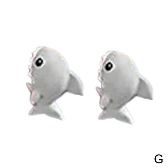 UK Stud Earrings Cute Animal Tooth Bite Bites Fox Cat Clay Women Polymers O3F2