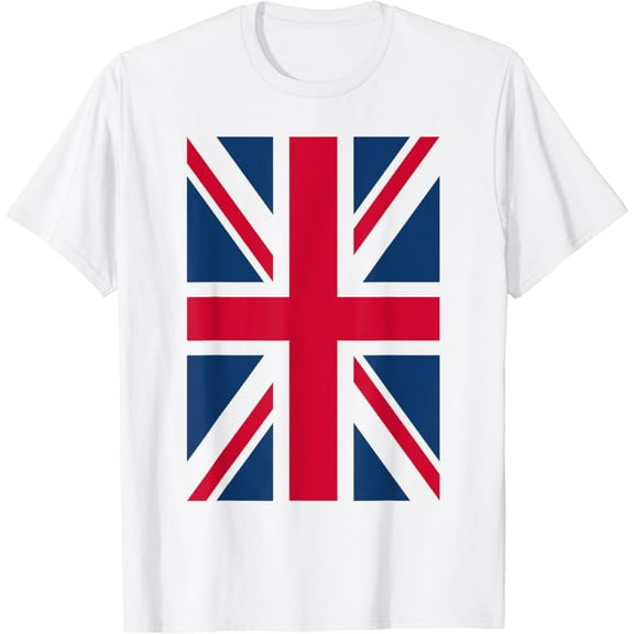 UK T Shirt Women Men | Cool Vertical British Union Jack Flag T-Shirt