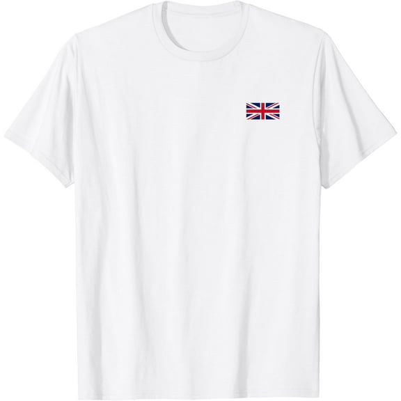 UK T Shirt Women Men Kids Left Chest Union Jack British Flag T-Shirt