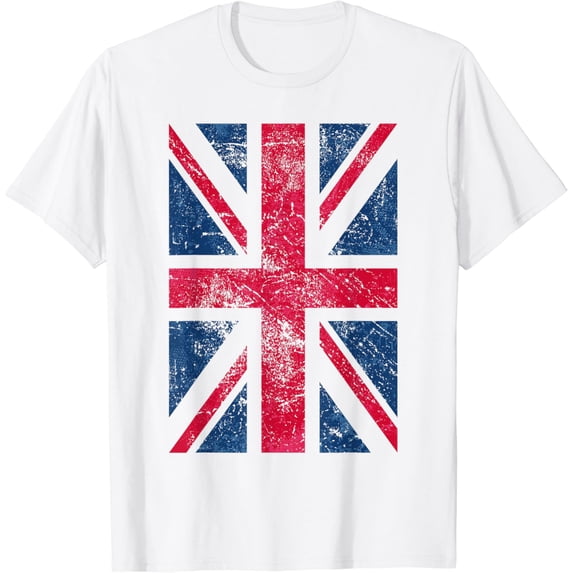 UK T Shirt Women Men | Vintage Retro British Union Jack Flag T-Shirt mens t shirt,white,women,funny,misfits,men,journey