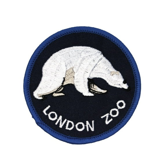 UK Travel London Zoo Polar Bear Patch Regent's Park Souvenir Iron-On Applique