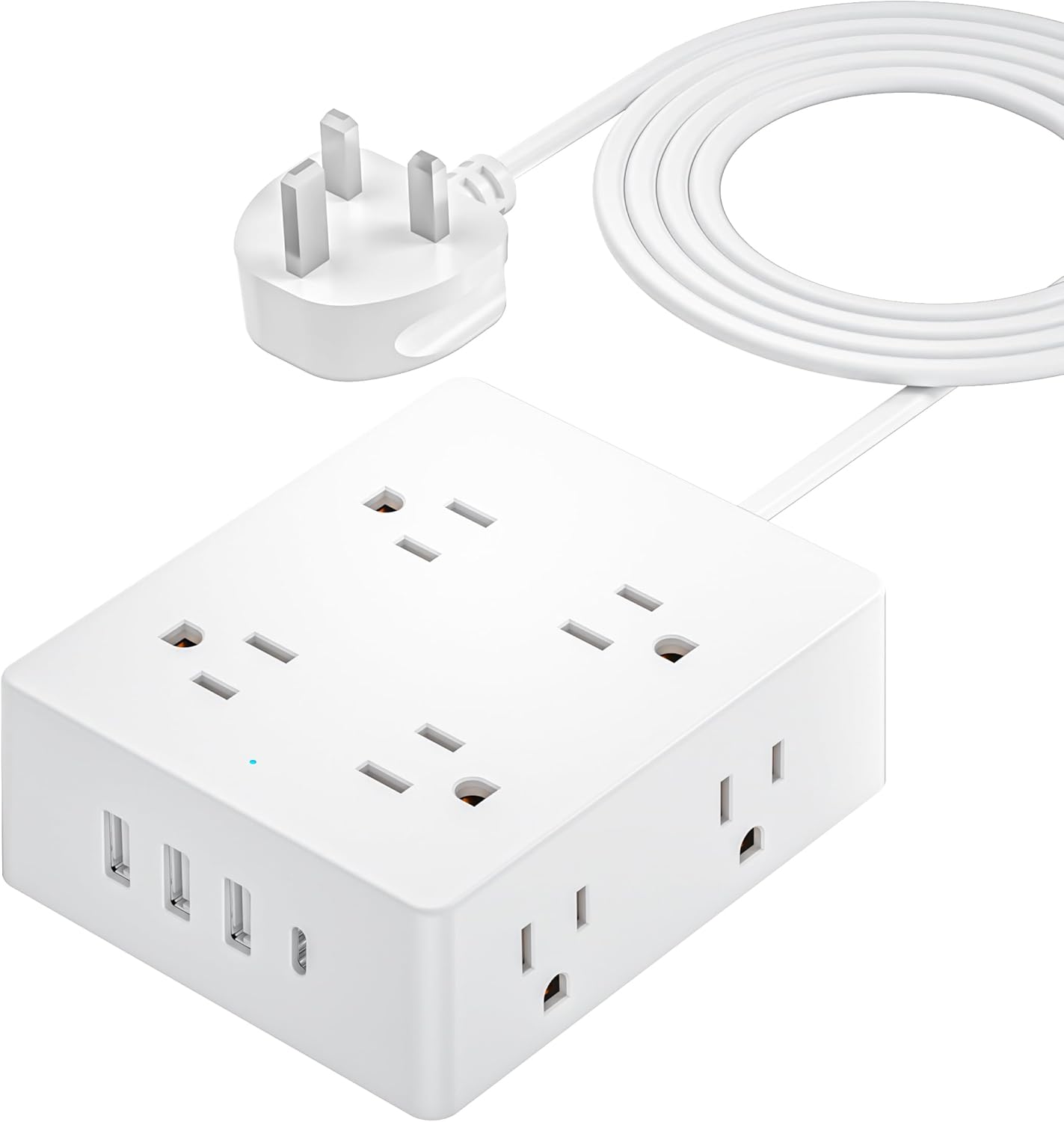 UK Travel Plug Adapter, Olcorife US to UK Ireland Type G Plug Adapter