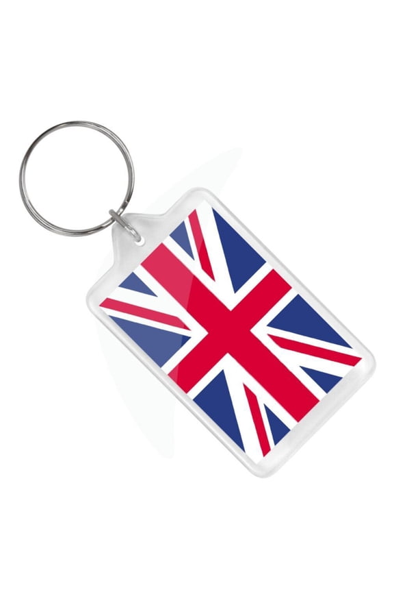 UK Union Jack Flag Keychain Lucite
