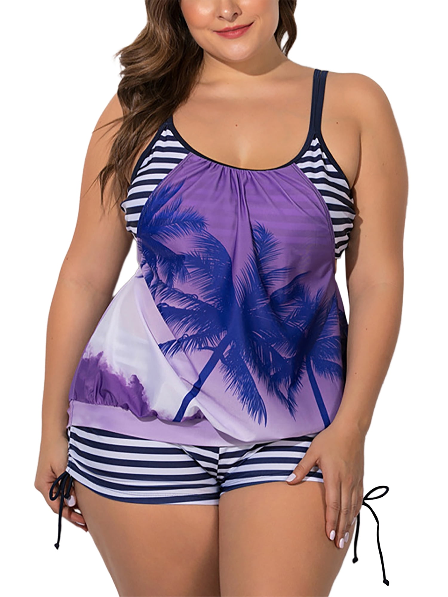 walmart plus size swim tops