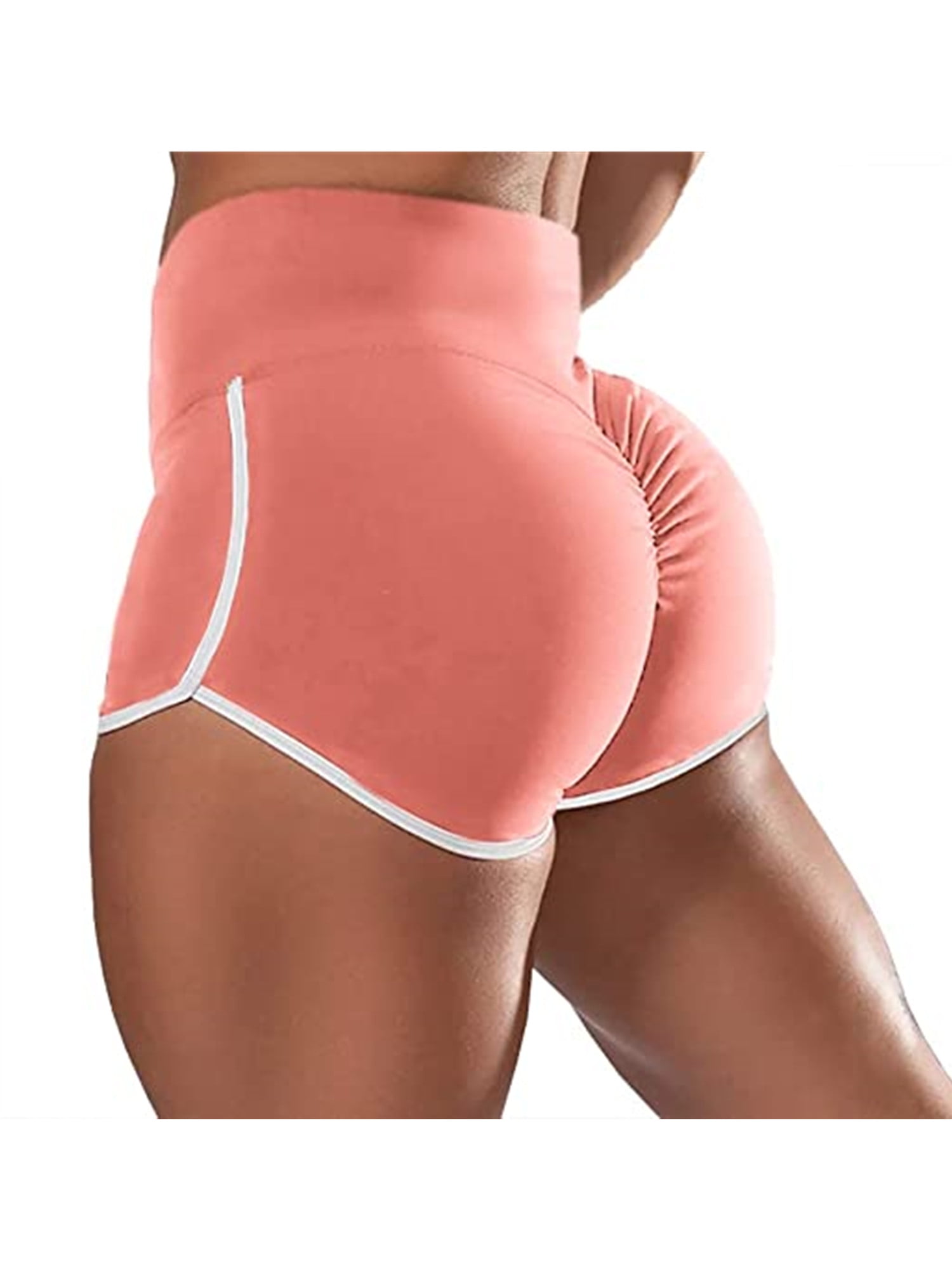 WNEEDU Women Gym Push Up Seamless Scrunch Butt Yoga Sport Fitness Workout  High Waist Shapeware Short | Butt Lift Workout Athletic Tummy Control