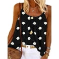 thumbnail image 1 of UKAP Daisy Floral Print Cami Vest For Women Summer Holiday Sleeveless T-Shirt Spaghetti Strap Tank Top Vests Ladies Round Neck Strappy Casual Loose Cami Blouse Tee, 1 of 2