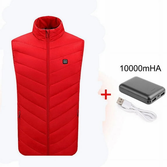 UKAP Electric USB Winter Heated Warm Heating Coat Jacket Clothing Coat Vest for Men and Womens, Electric Mobile Heated Winter Warming Unisex Vest Adjustable Heated Clothing for Winter-sport