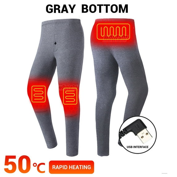 UKAP Heated Underwear Shirt with Pants Washable USB Charging Electric Thermal Heating Insulated Clothes with 3 Level Temperature Setting Cold-Proof Underwear Men/Women Outdoor Winter Heating