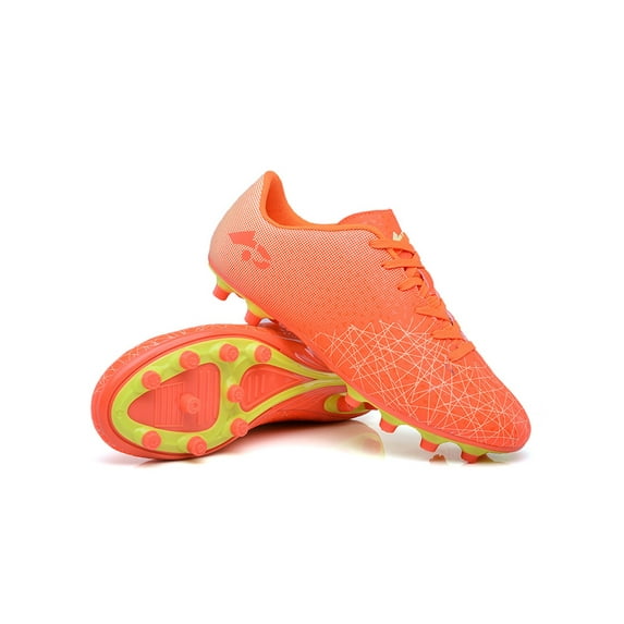 UKAP Kids Soccer Cleats Girls Boys Men Indoor Turf Soccer Shoe Arch Support Soccer Cleats Performance Sneaker Size 8 27018 Orange Red Long Nails 13C