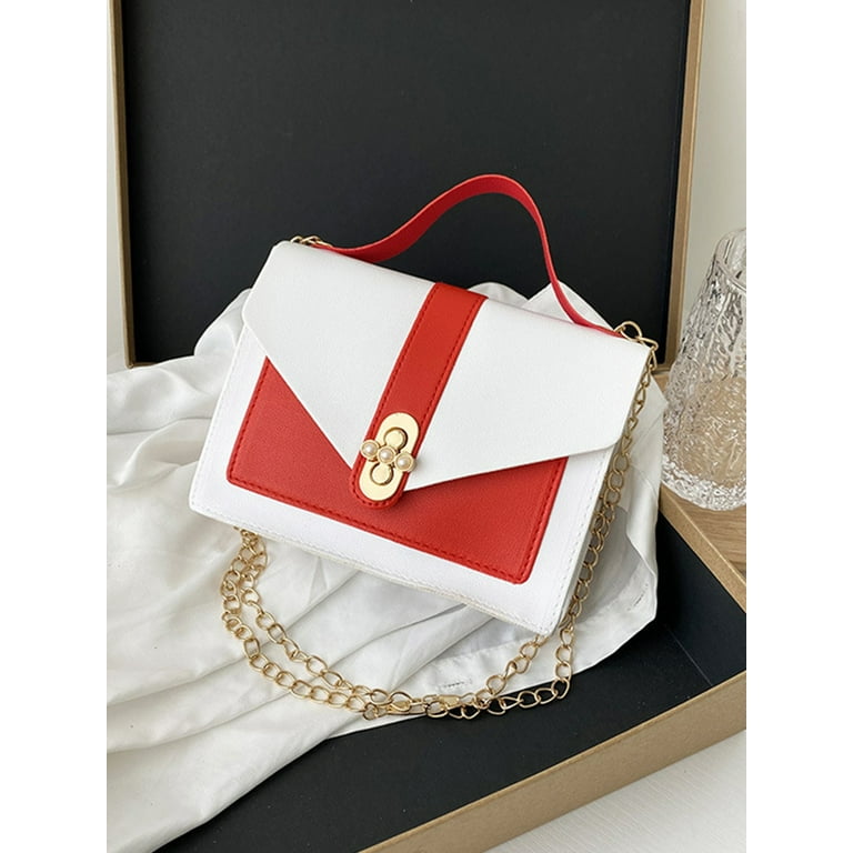 UKAP Ladies Fashion Chain Strap Handbag Women Classic Zipper Crossbody Bags  PU Leather Portable Wallet Designer Shoulder Bag 