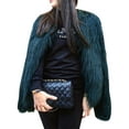 thumbnail image 1 of UKAP Ladies Loose Cropped Faux Fur Coat Women Warm Coat Long Sleeve Outdoor Solid Color Plain Cardigan Green XXXXL, 1 of 3