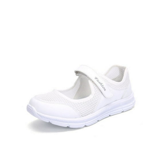 UKAP Ladies Wide Width Sandals Walking Mary Jane Shoes Women Summer Sandals White Size 10