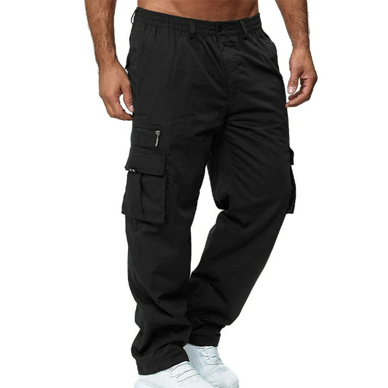 UKAP Men Straight Leg Hiking Cargo Pants Lightweight Workout