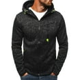 thumbnail image 1 of UKAP Men's Solid Color Jersey Full-Zip Hoodie Athletic-Fit Plus Size Light Weight, 1 of 4