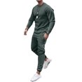 thumbnail image 1 of UKAP Men's Tracksuits Sweat Suit Casual Long Sleeve 2 Piece Outfit Sports Jogging 2 Piece Suits Set, 1 of 2
