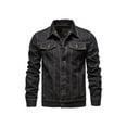 thumbnail image 1 of UKAP Mens Denim Jacket Casual Long Sleeve Coat Tops Classic Vintage Trucker Button Down Outwear Tops with Pockets, 1 of 3