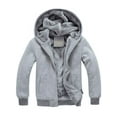 thumbnail image 1 of UKAP Mens Fleece Lined Jacket Winter Snow Hooded Warm Outdoor Sport Coats Color Block Fleece Sweatshirt Hoodies, 1 of 5