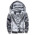 thumbnail image 1 of UKAP Mens Fleece Lined Jacket Winter Snow Hooded Warm Outdoor Sport Coats Color Block Fleece Sweatshirt Hoodies, 1 of 2