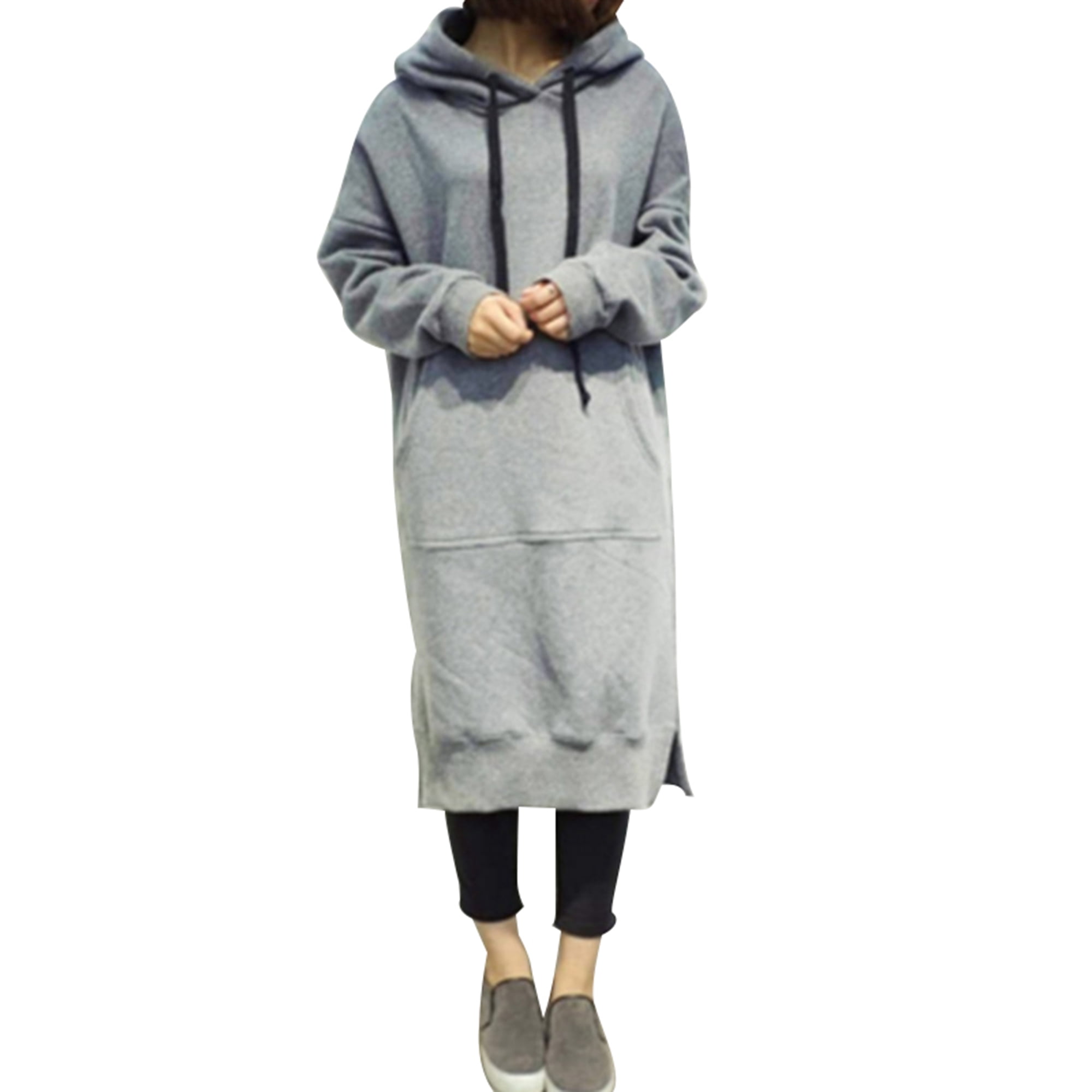 Womens Plus Size Hooded Sweatshirt Long Sleeve Sweatshirt Loose Sweatshirt  With Pockets Sweater Dress Tunic Clothe with Pocket Hoodie with Strings  Womens Casual Pullover Tops Pullover Hoodie Women 