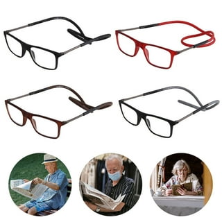 Sweda Clip On Magnifiers for Eyeglasses, 2.0+ Magnification Strength,  Magnifying Glasses for Close Work, Reading, Sewing, Clear, 5.25 inch W x  2.25