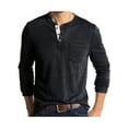 thumbnail image 1 of UKAP Men Long Sleeve Henley Shirts Tops Solid Color Casual Round Neck Pullover T-Shirts Basic Tee Shirt with Pocket, 1 of 3