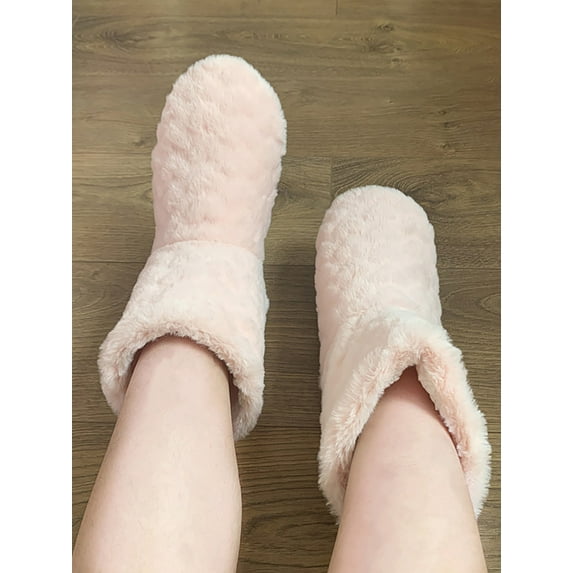UKAP Unisex Fleece Indoor Slipper Boots Anti-Slip Warm Cosy Lined House Shoes