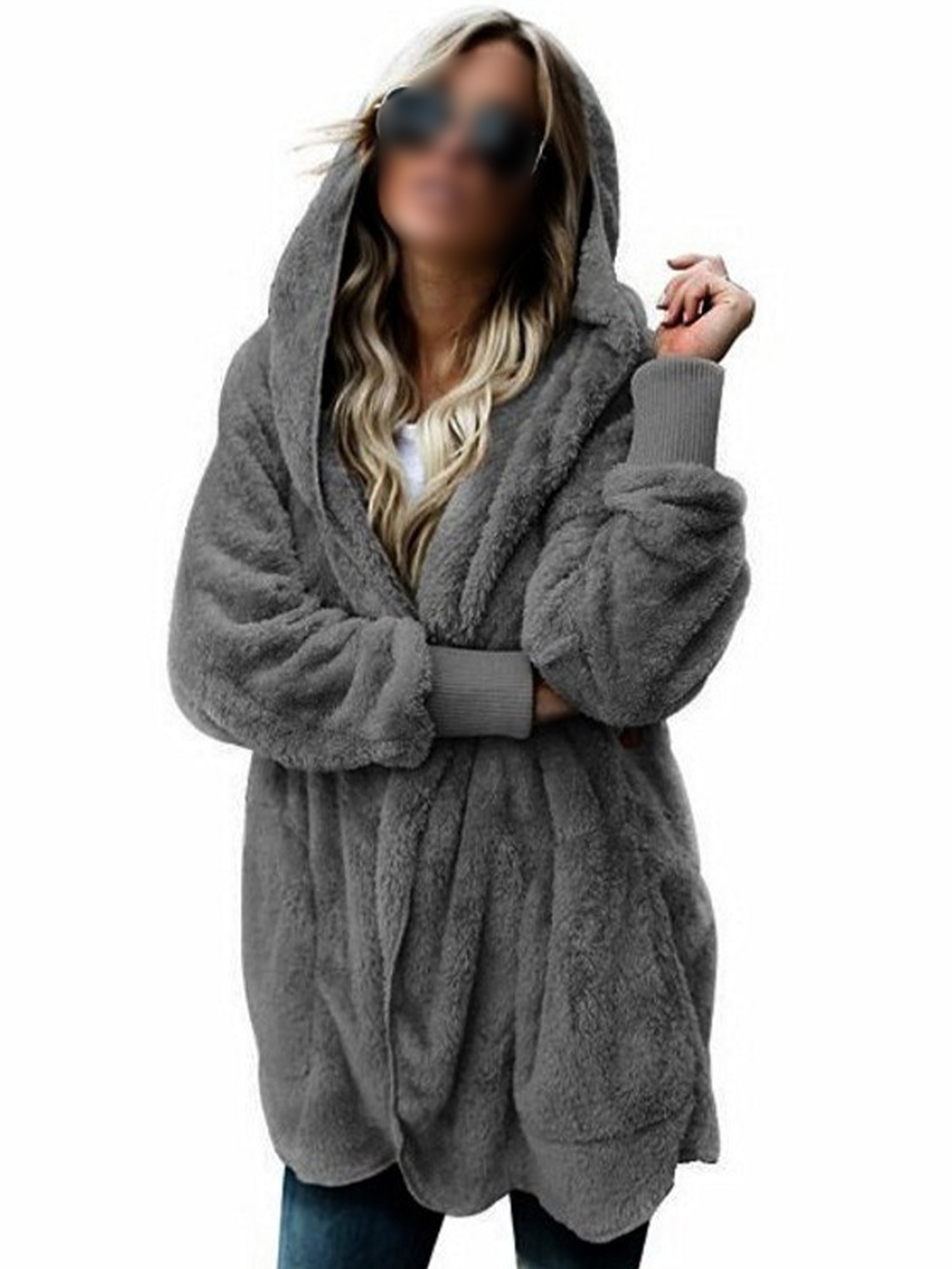 Fuzzy blanket jacket hot sale