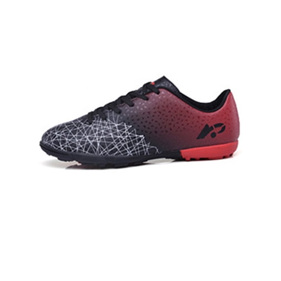 UKAP Women Training Comfort Sport Sneakers Football Shoes Girl Grassland Low Top Soccer Cleats Comfy Lace Up 27015 Black Red 3Y