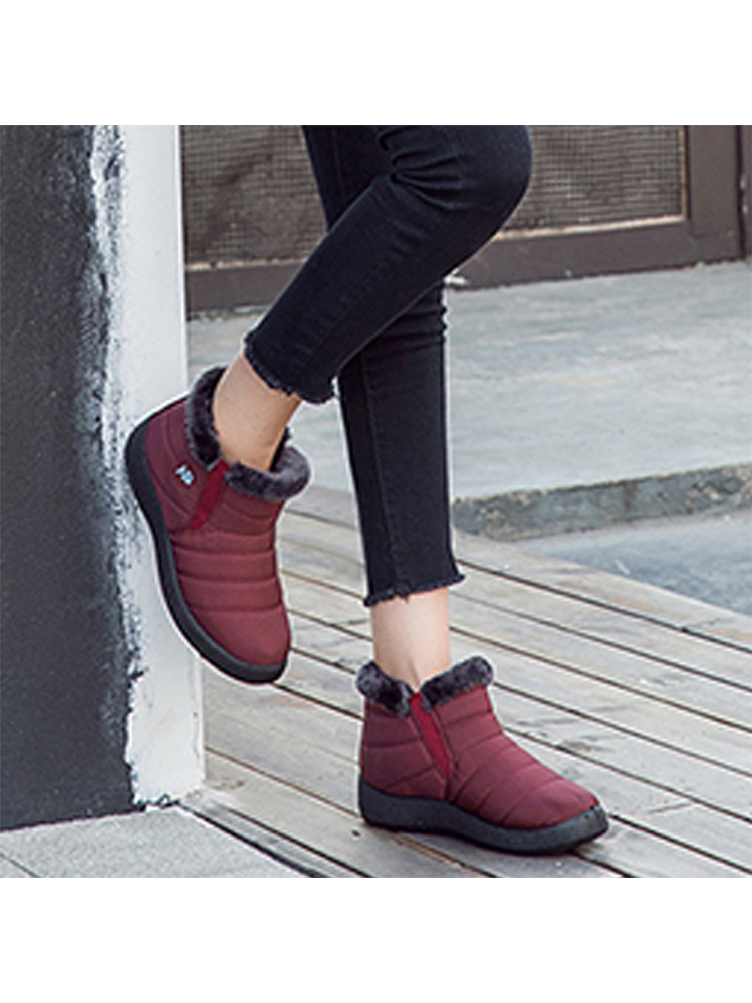 ladies warm waterproof ankle boots