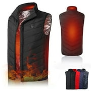 UKAP Womens Mens Heated Vest Unisex Women Electric USB Charging Heating Jacket Coat Winter Warm Waistcoat with Pocket Thermal Outdoor Sleeveless Vest for Hiking Climbing,Blue