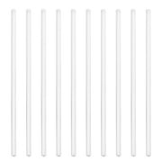UKCOCO 10PCS Long High Temperature Resistant Glass Stirring Rods Clear Harden Glass Sticks for Stir Hot Cold Beverages Cocktails Drinks Mixtures