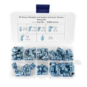 SILENRADAWN 50-Piece Galvanized Steel Grease Fittings Assortment for Automotive and Vehicle Maintenance