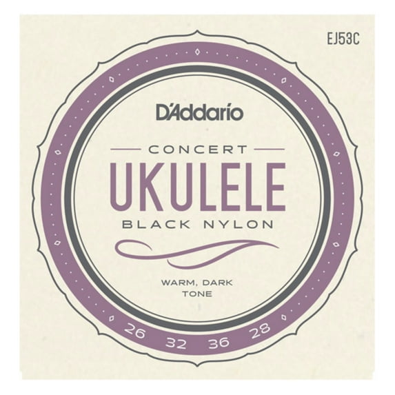 UKE STRINGS HAWAIIAN CONCRT BLKNY