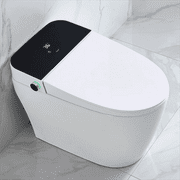 UKEEP Smart Toilet,One Piece Bidet Toilet for Bathrooms,Modern Elongated Toilet with Warm Water, Auto Flush, Foot Sensor Operation, Heated Bidet Seat ,Tankless Toilets with LED Display