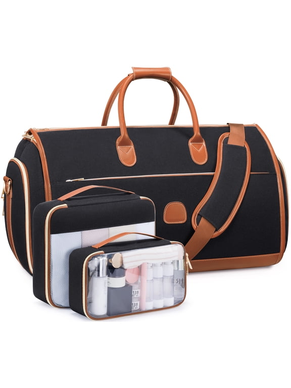 Convertible Garment Bag for Travel 2-in-1 Garment Duffle Bag 60L Carry On Garment Weekender Bag Hanging Suitcase Suit Travel Duffel