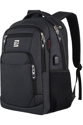Black Laptop Backpack Computer Business Backpack for Adult Water Resistant Anti-Theft Laptop Backpack for Men