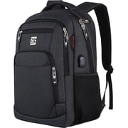 UKEIN Black Laptop Backpack Computer Business Backpack for Adult Water Resistant Anti-Theft Laptop Backpack for Men