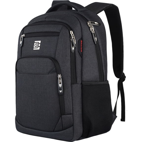 UKEIN Black Laptop Backpack Computer Business Backpack for Adult Water Resistant Anti-Theft Laptop Backpack for Men