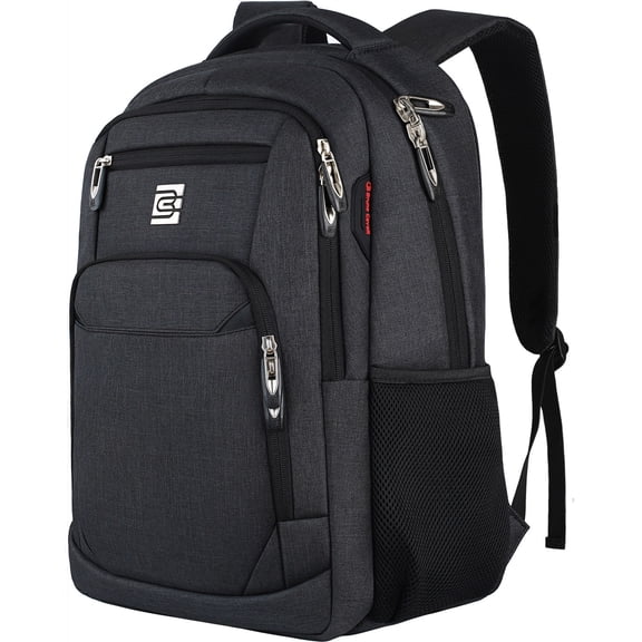UKEIN Black Laptop Backpack Computer Business Backpack for Adult Water Resistant Anti-Theft Laptop Backpack for Men
