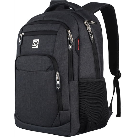 UKEIN Black Laptop Backpack Computer Business Backpack for Adult Water Resistant Anti-Theft Laptop Backpack for Men