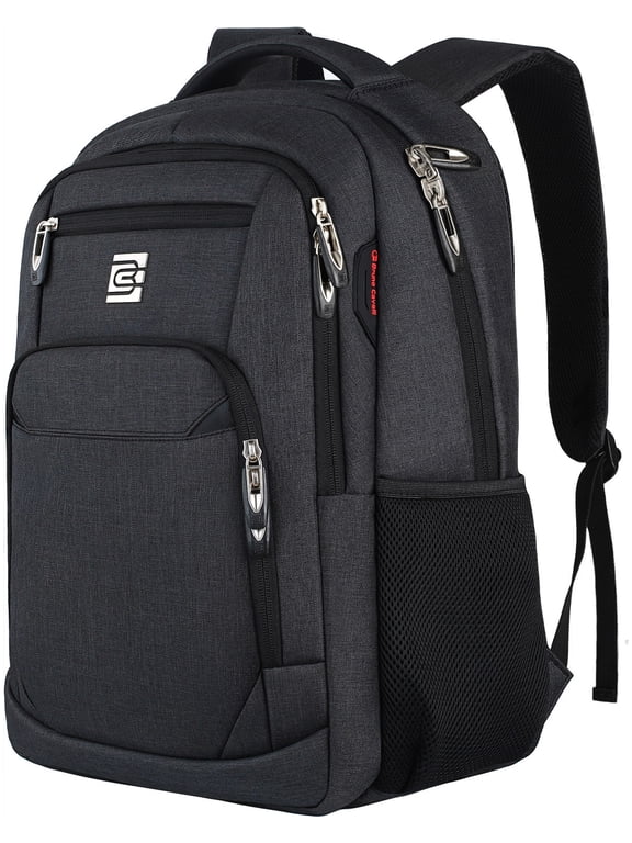 Black Laptop Backpack Computer Business Backpack for Adult Water Resistant Anti-Theft Laptop Backpack for Men