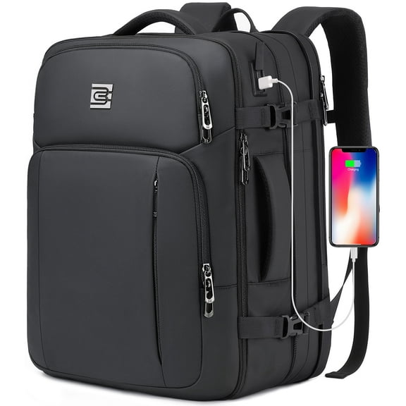 UKEIN Travel Backpack for Adults with USB Charging Port 36L Expandable Carry on Backpack Water-resistant Business Travel Backpack for Men