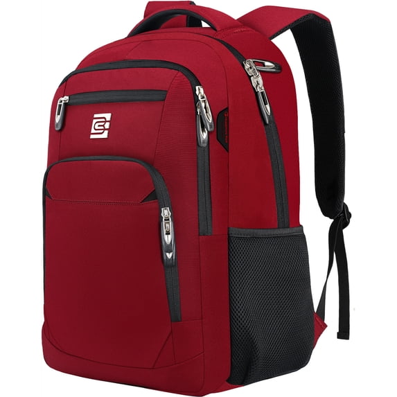 UKEIN Red Laptop Backpack Computer Business Backpack for Adult Water Resistant Anti-Theft Laptop Backpack for Men