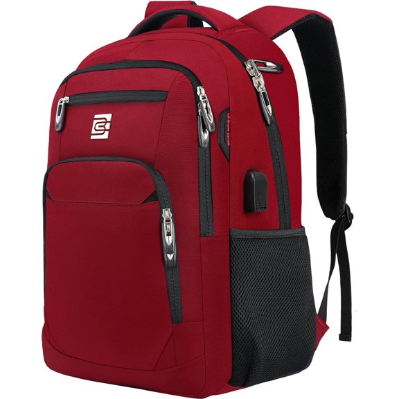 UKEIN Red Laptop Backpack Computer Business Backpack for Adult Water Resistant Anti-Theft Laptop Backpack for Men